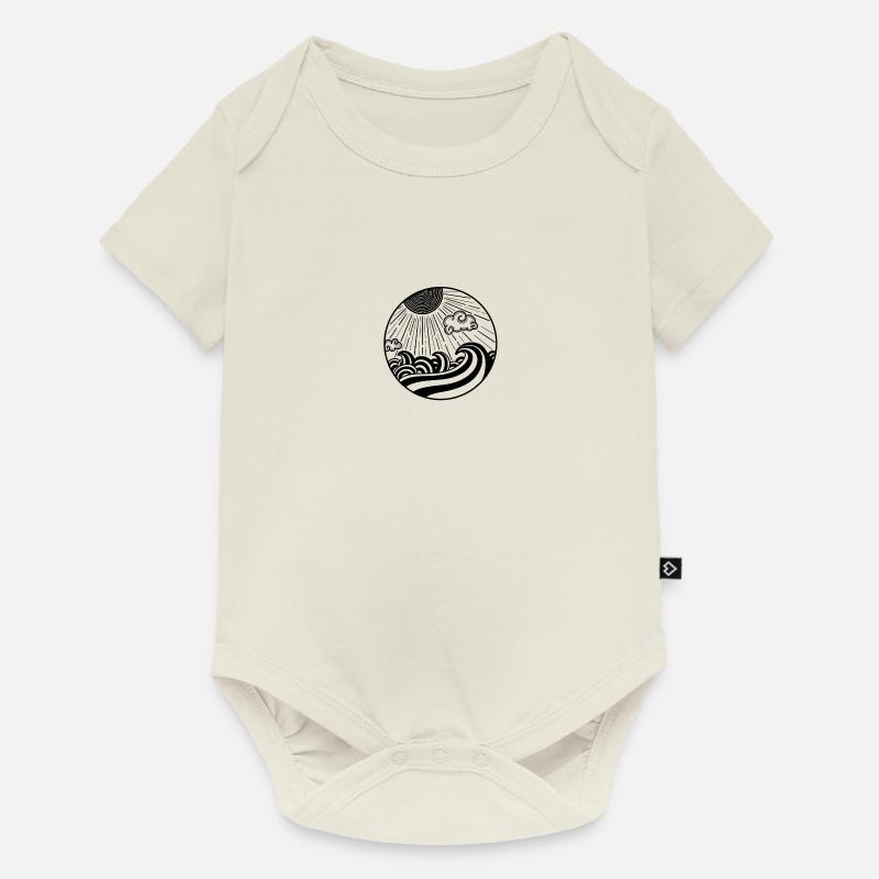 Scène de l'océan - Body à manches courtes Premium Bébé - blanc cassé