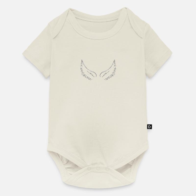 Engelsflügel oder Dämon - Baby Premium Kurzarmbody - Naturweiß
