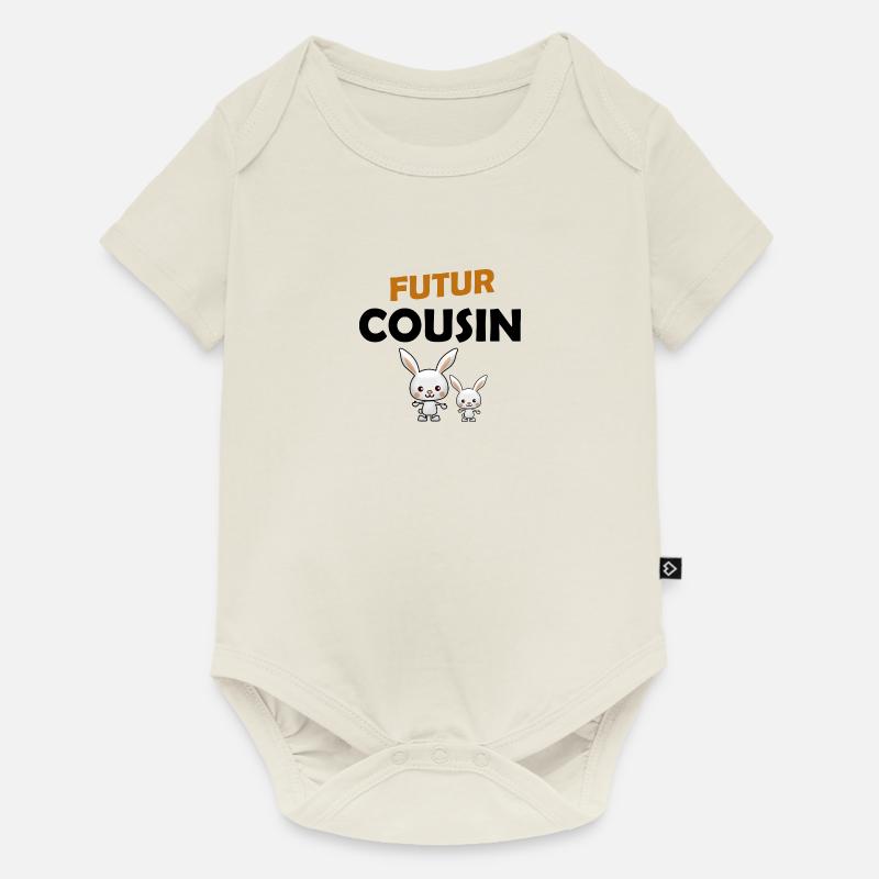 futur cousin - Body à manches courtes Premium Bébé - blanc cassé
