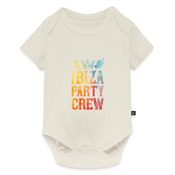 Dicton de l’équipage de la fête d’Ibiza - Body à manches courtes Premium Bébé - blanc cassé - Devant