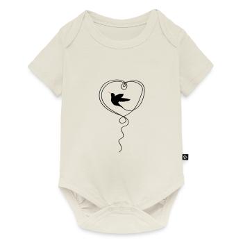 Hummingbird Heart - Baby Premium short-sleeve bodysuit - off white - Front