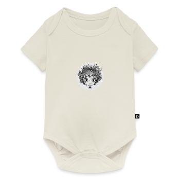 Mädchen - Baby Premium Kurzarmbody - Naturweiß - Vorne