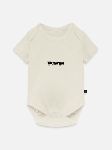 paris - Baby Premium Kurzarmbody - Naturweiß