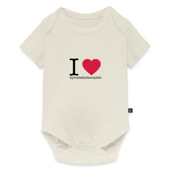 I Love Gyrosteller komplett - Baby Premium Kurzarmbody - Naturweiß - Vorne