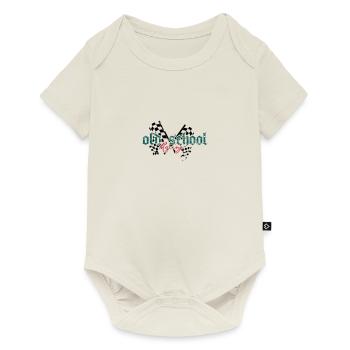 old school racing - Baby Premium Kurzarmbody - Naturweiß - Vorne