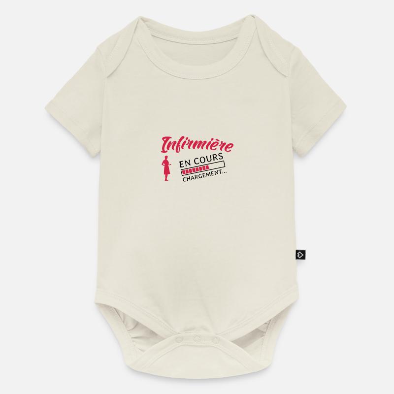 Infirmière en cours Future infirmière - Body à manches courtes Premium Bébé - blanc cassé