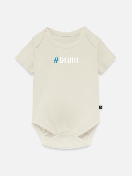 Brain - Baby Premium Kurzarmbody - Naturweiß