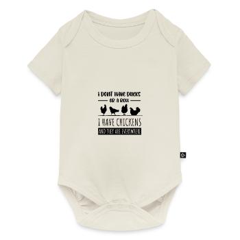 Funny chickens and rooster design - Baby Premium short-sleeve bodysuit - off white - Front