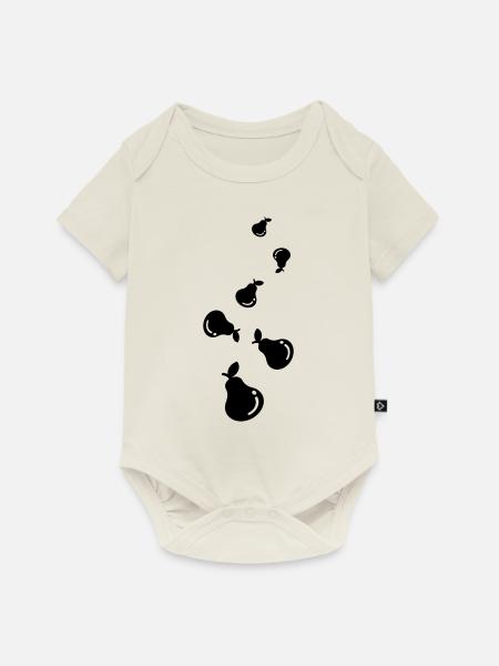 Birne Obst - Baby Premium Kurzarmbody - Naturweiß