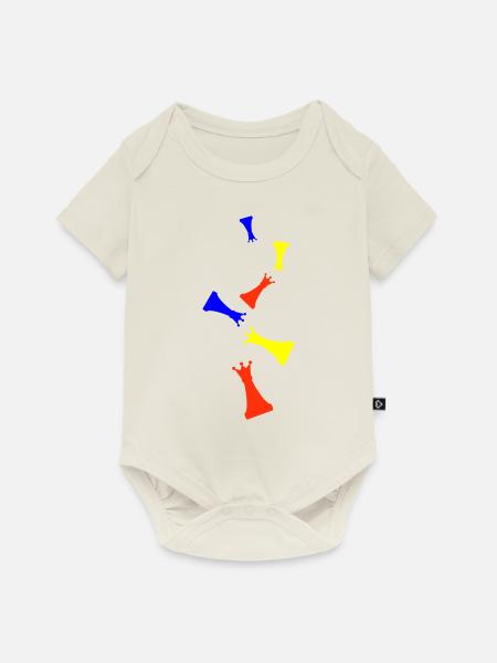 Schachfigur Königin - Baby Premium Kurzarmbody - Naturweiß