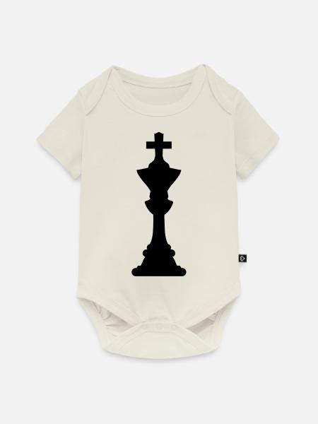 Chess silhouette - Baby Premium Kurzarmbody - Naturweiß