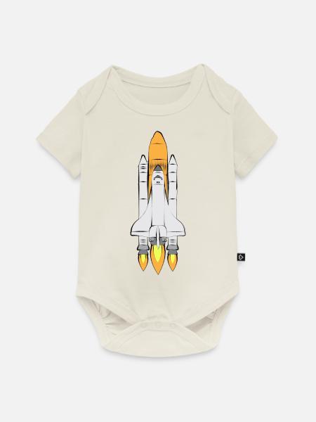 Space Shuttle - Baby Premium Kurzarmbody - Naturweiß