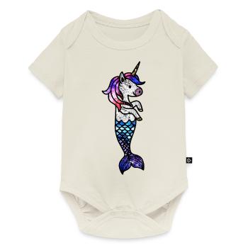 Cosmic Sea Unicorn - Baby Premium short-sleeve bodysuit - off white - Front