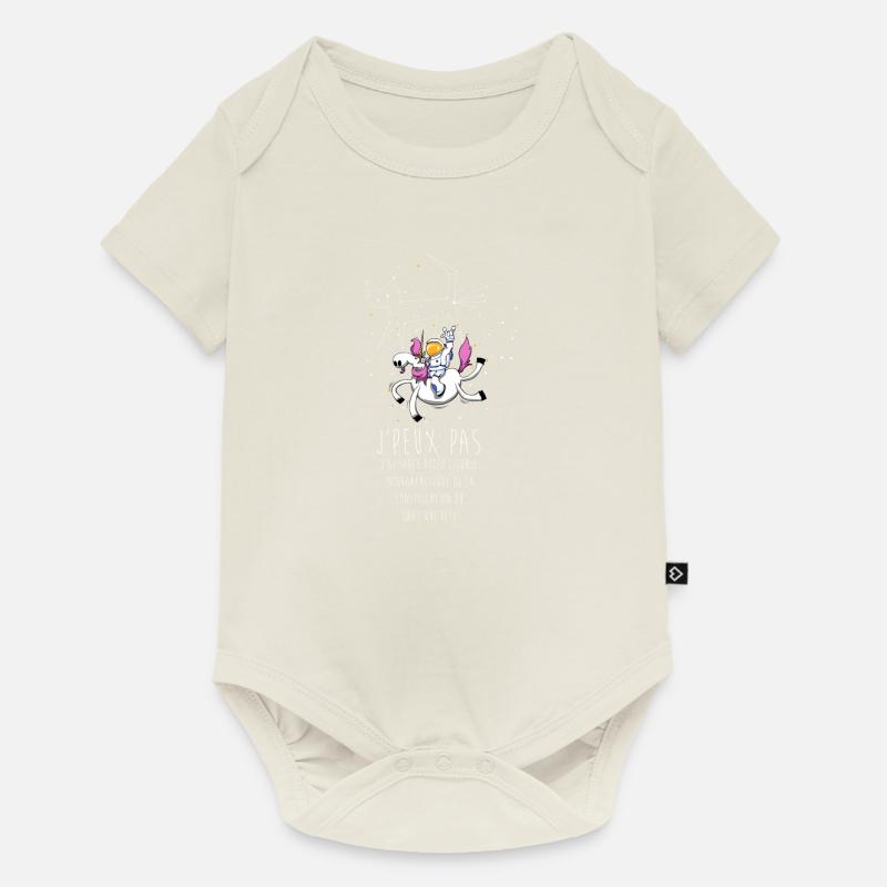 Rodéo licorne - Body à manches courtes Premium Bébé - blanc cassé