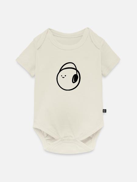 Smiley - Baby Premium Kurzarmbody - Naturweiß