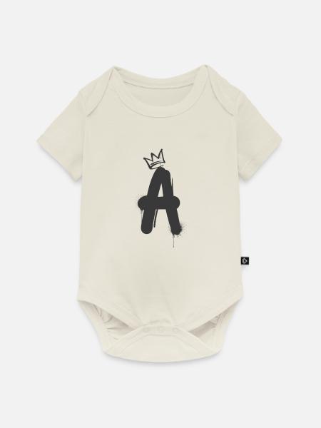 A - Baby Premium Kurzarmbody - Naturweiß