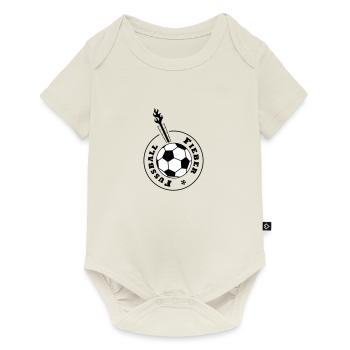 Fussball-Fieber (schwarz-weißer Ball) - Baby Premium Kurzarmbody - Naturweiß - Vorne