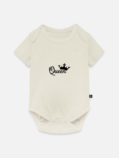die Königin - Baby Premium Kurzarmbody - Naturweiß