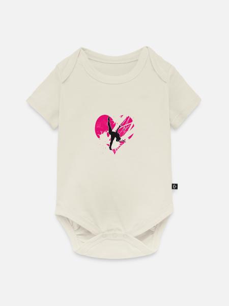 Herz rsg 5 - Baby Premium Kurzarmbody - Naturweiß