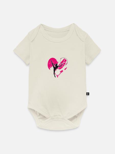 Herz rsg 12 - Baby Premium Kurzarmbody - Naturweiß