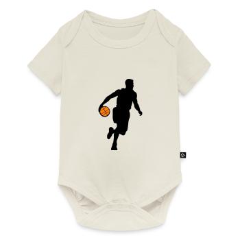 Symbole Joueur De Basket-Ball Joueur Homme - Body à manches courtes Premium Bébé - blanc cassé - Devant