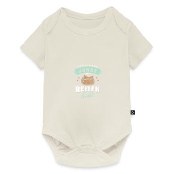 Junge Reiter Liebe Pferd Hobby Freude Idee - Baby Premium Kurzarmbody - Naturweiß - Vorne