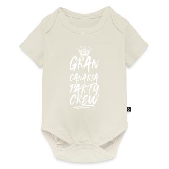 Dicton de l’équipe de fête de Gran Canaria - Body à manches courtes Premium Bébé - blanc cassé - Devant