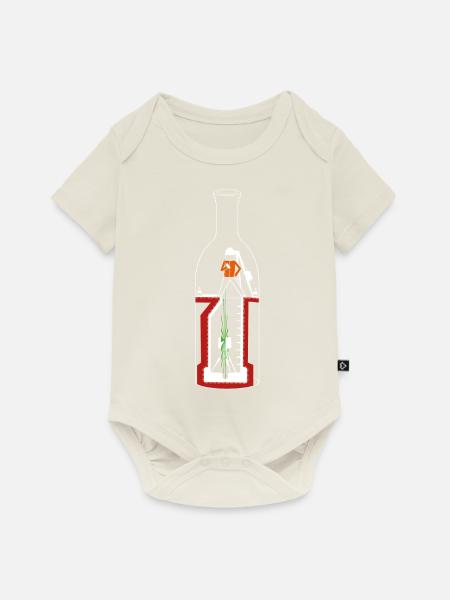 Vermesser Scan - Baby Premium Kurzarmbody - Naturweiß