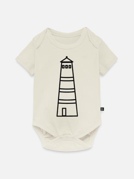 Lighthouse - Baby Premium Kurzarmbody - Naturweiß