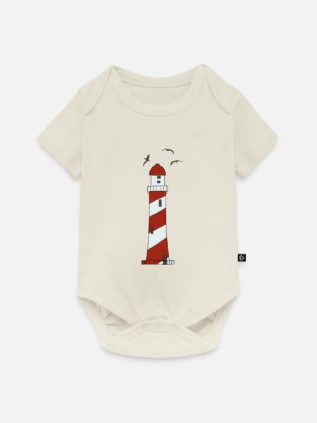 Leuchtturm - Baby Premium Kurzarmbody - Naturweiß