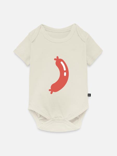 Macaroni - sausage - Baby Premium Kurzarmbody - Naturweiß