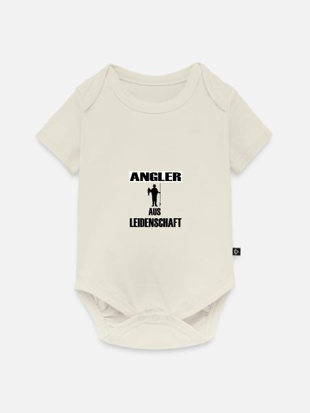 Angeln - Baby Premium Kurzarmbody - Naturweiß