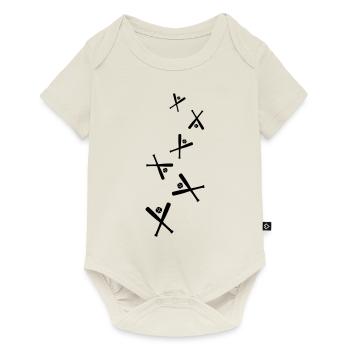 Icône du baseball - Body à manches courtes Premium Bébé - blanc cassé - Devant