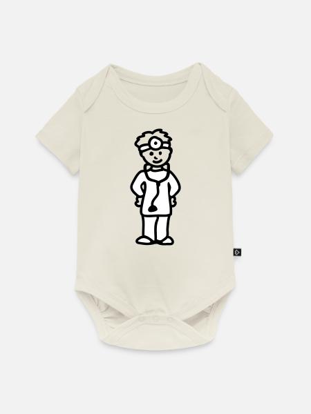 Arzt - Baby Premium Kurzarmbody - Naturweiß
