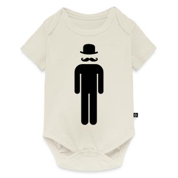 Icône de chapeau homme barbe - Monsieur - Body à manches courtes Premium Bébé - blanc cassé - Devant