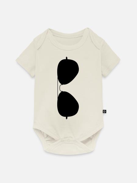 Sonnenbrille - Baby Premium Kurzarmbody - Naturweiß