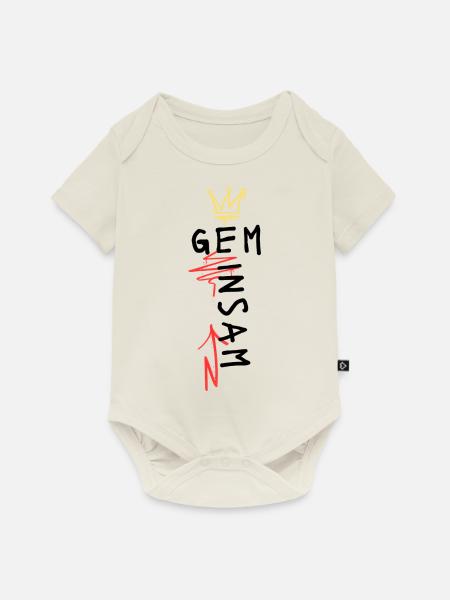 Gemeinsam - Baby Premium Kurzarmbody - Naturweiß