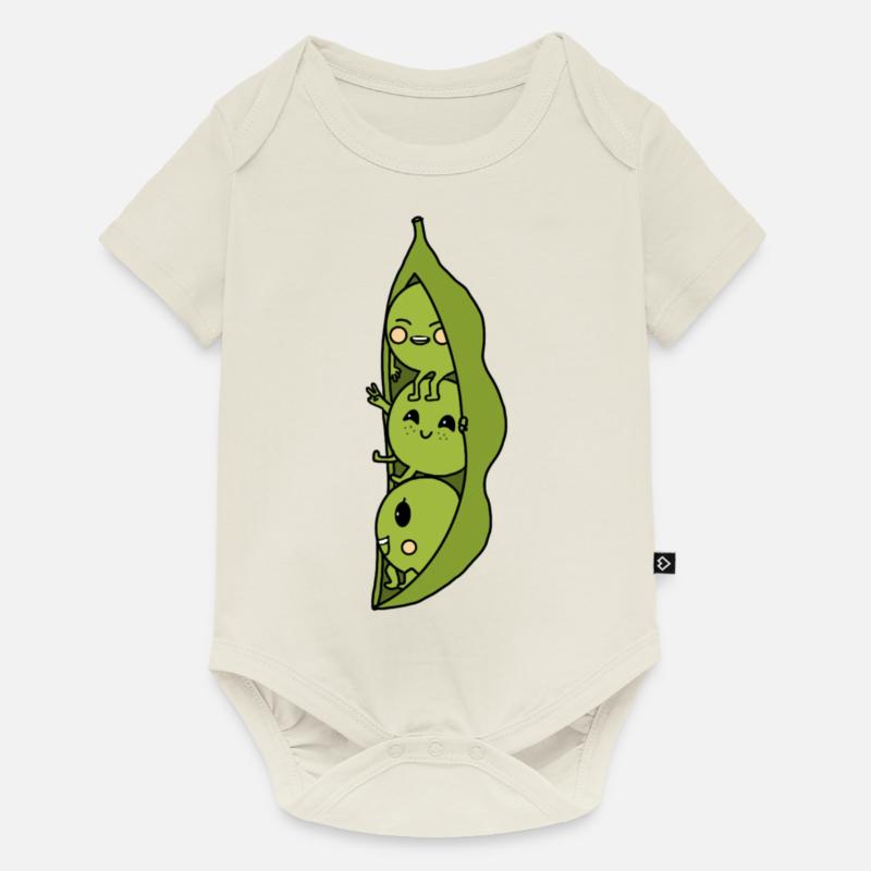 Pois - Body à manches courtes Premium Bébé - blanc cassé