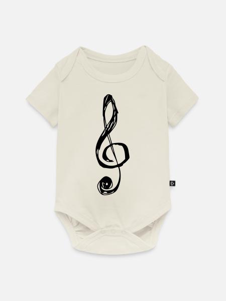 note - Baby Premium Kurzarmbody - Naturweiß