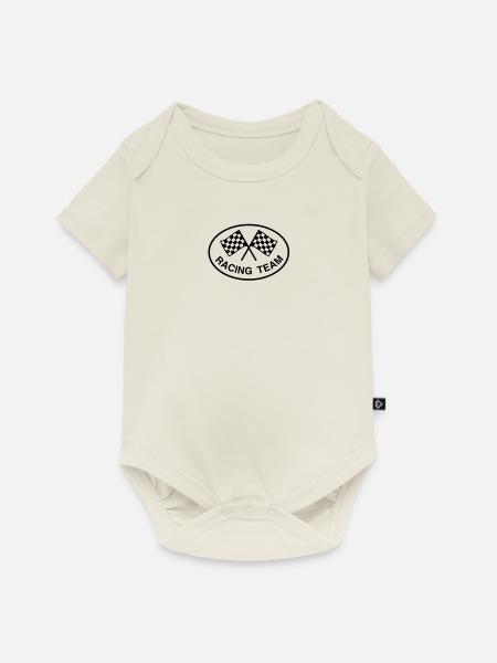 Racing Team, einfarbig - Baby Premium Kurzarmbody - Naturweiß