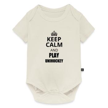 Unihockey - Baby Premium Kurzarmbody - Naturweiß - Vorne