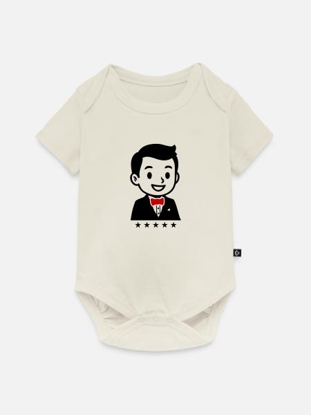 Bräutigam - Baby Premium Kurzarmbody - Naturweiß