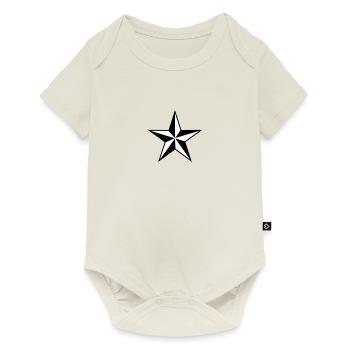 Stern - Sterne - Star - Baby Premium Kurzarmbody - Naturweiß - Vorne