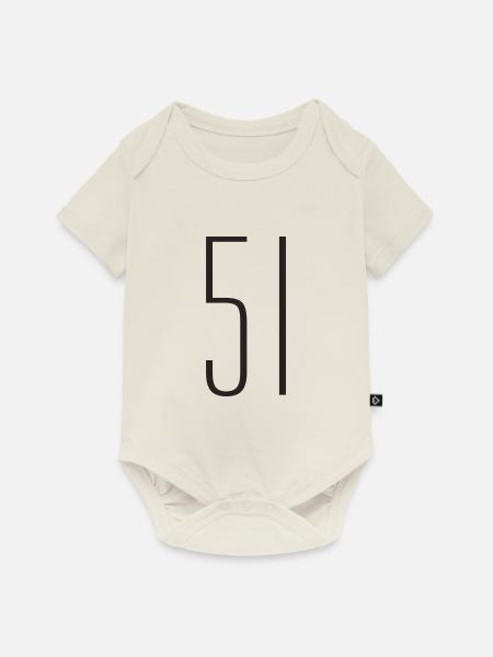 51 - Baby Premium Kurzarmbody - Naturweiß