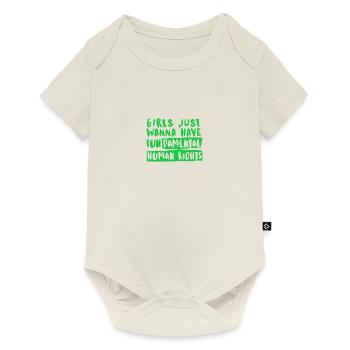 FunDamental Rights green - Baby Premium Kurzarmbody - Naturweiß - Vorne
