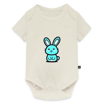 Icône de Pâques lapin - Body à manches courtes Premium Bébé - blanc cassé - Devant
