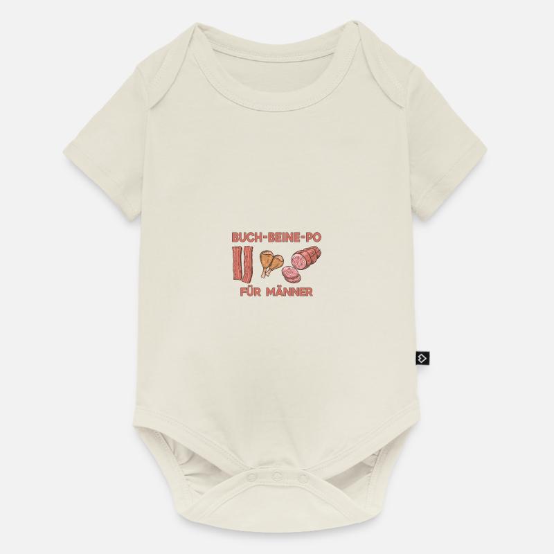 Fleisch Liebe Fleisch Schweinefleisch Hühnerfleisc - Baby Premium Kurzarmbody - Naturweiß