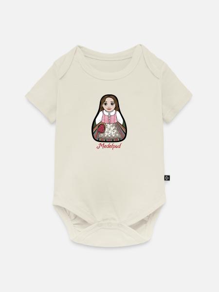MedelpadStinta - Baby Premium Kurzarmbody - Naturweiß