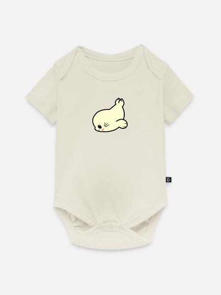 Otto das Siegel - Baby Premium Kurzarmbody - Naturweiß