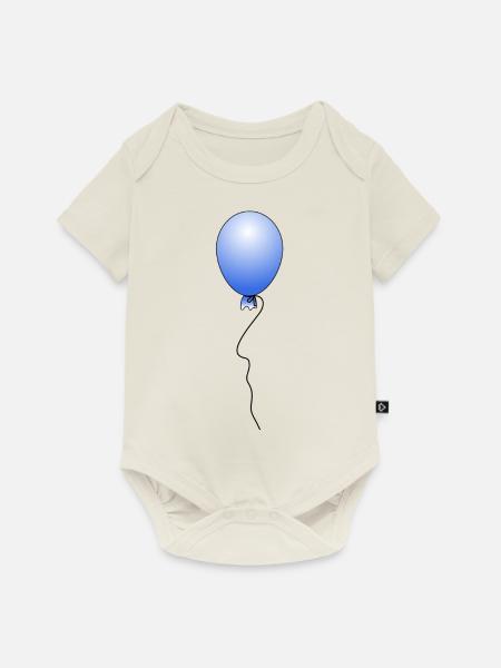 Ballon - Blau - Baby Premium Kurzarmbody - Naturweiß